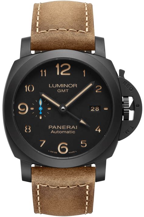 panerai matte black|Panerai Luminor GMT PAM 1441 44mm Automatic .